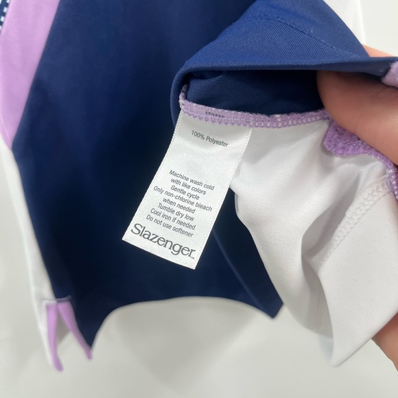 Womens Slazenger Multicolor Polyester V Neck Sleeveless Polo Golf Top Size XS - Picture 5 of 9